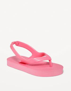 Old Navy Printed Flip-Flops for Toddler Girls (Partially Plant-Based) yellow