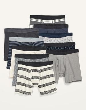 Soft-Washed Built-In Flex Boxer-Briefs Underwear 10-Pack for Men -- 6.25-inch inseam