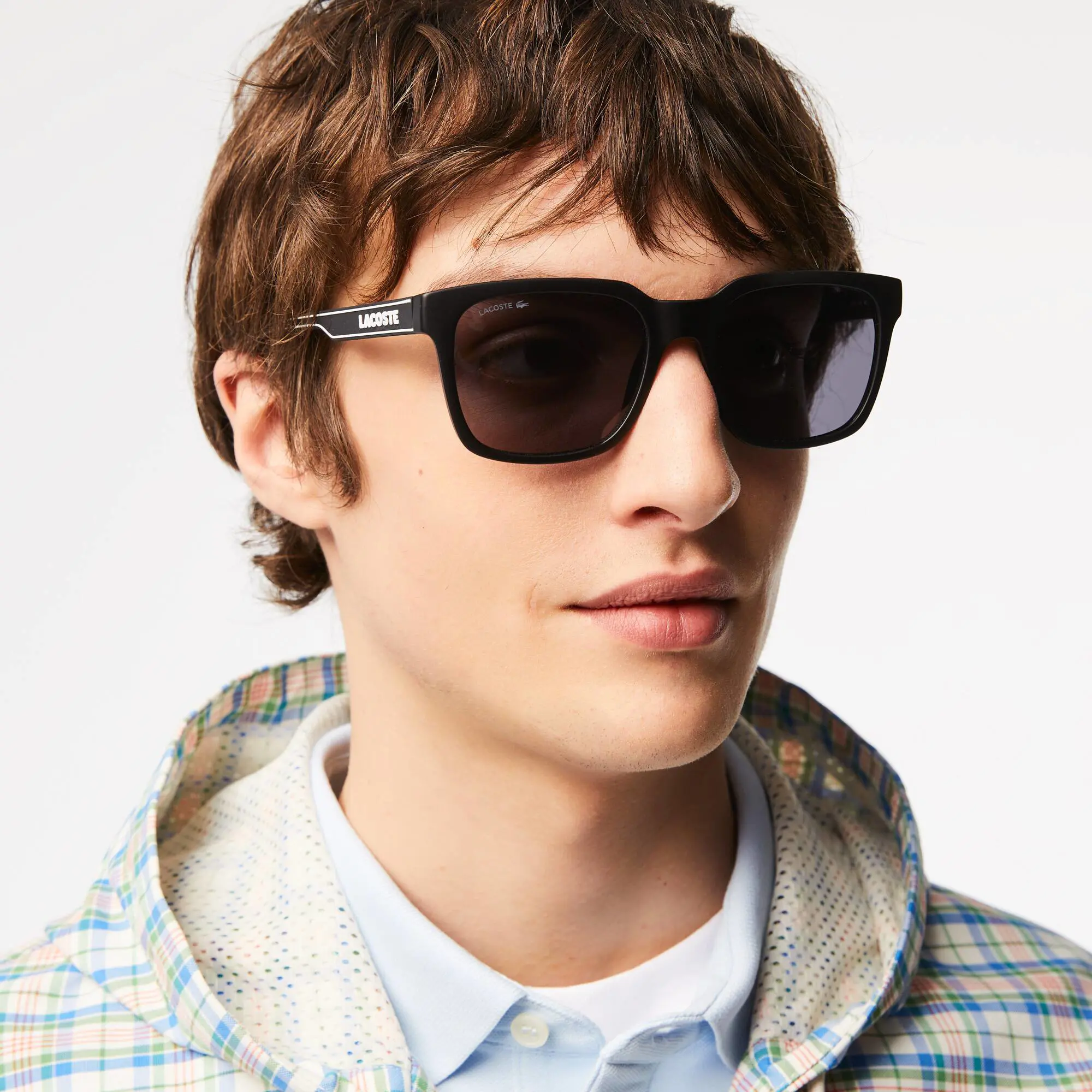 Lacoste Men's Rectangle Active Line Sunglasses. 1