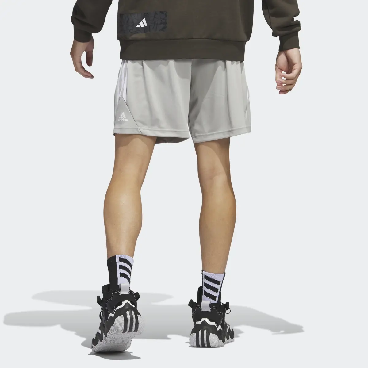 Adidas Legends 3-Stripes Basketball Shorts. 2