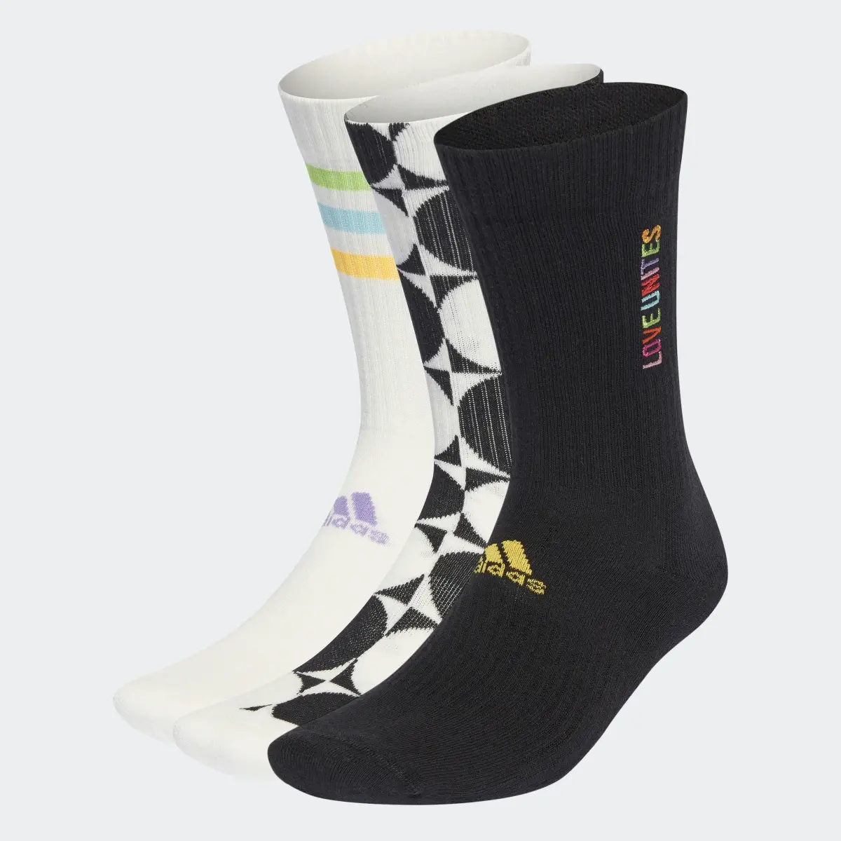 Adidas Love Unites Pride Socks 3 Pairs. 1