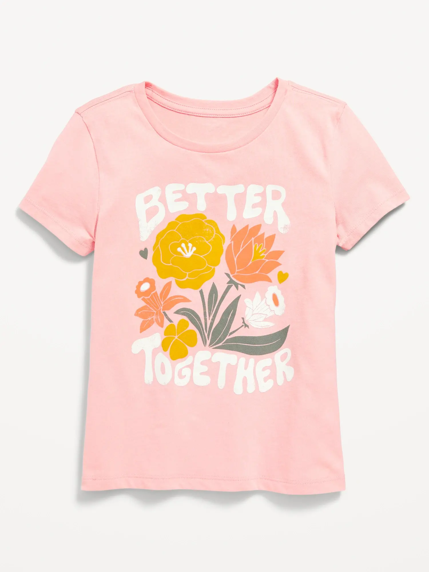 Old Navy Short-Sleeve Graphic T-Shirt for Girls pink. 1