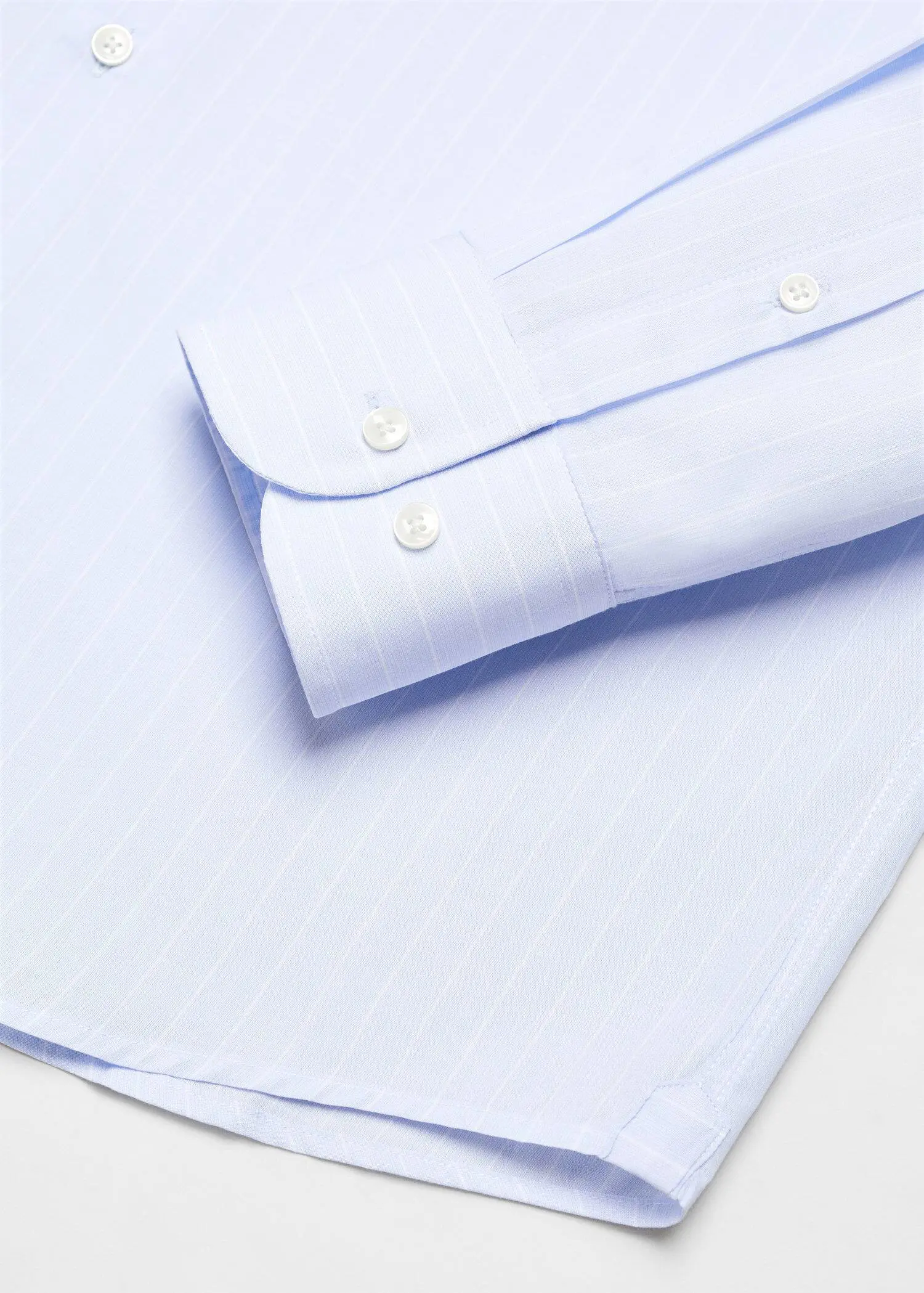 Mango Regular-fit cotton striped suit shirt. 3