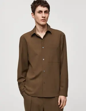 Regular-fit shirt with chest pocket