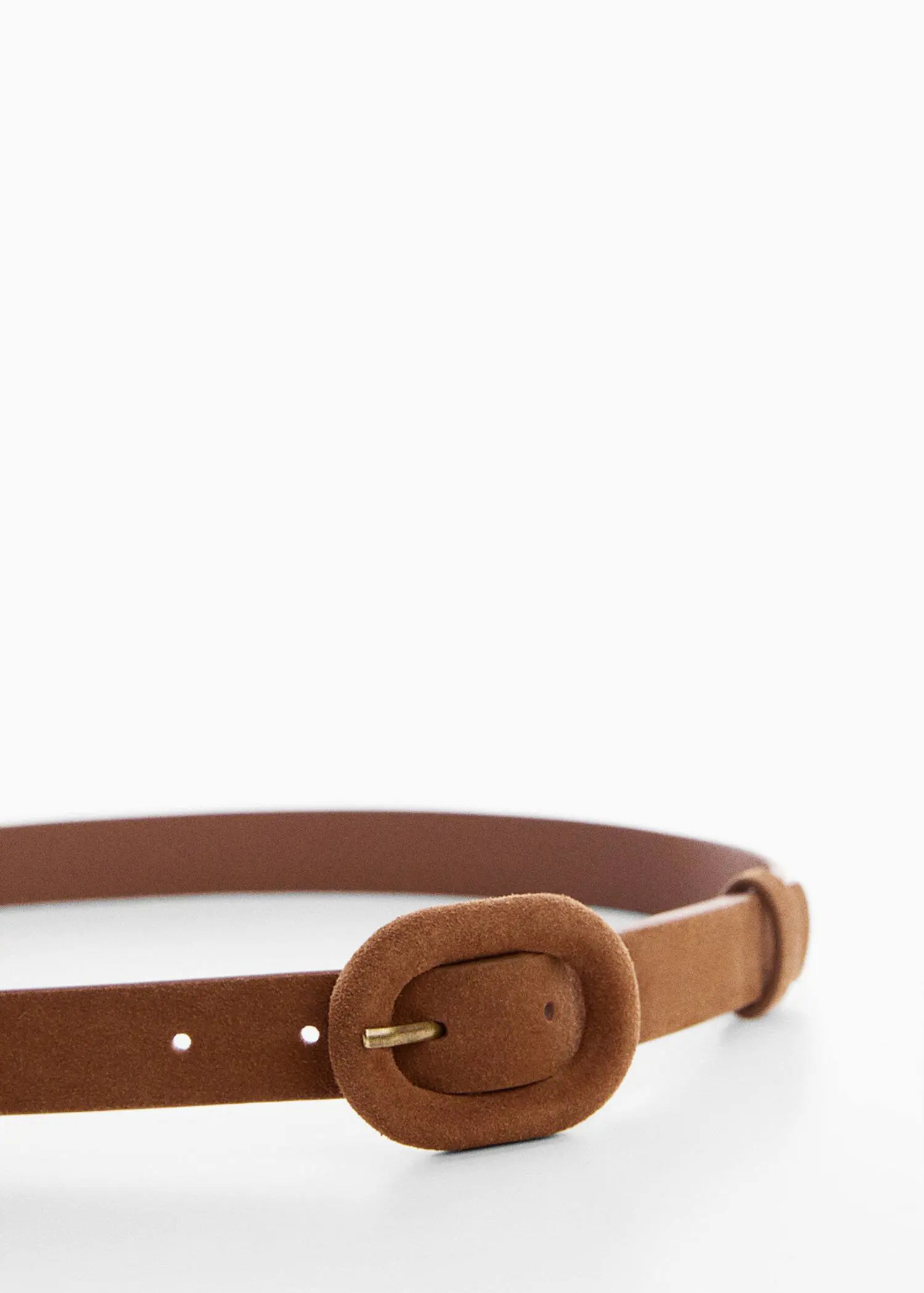 Mango Leather belt with wide buckle. 3