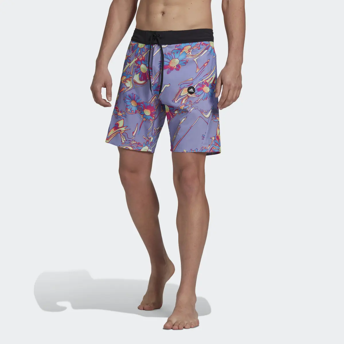 Adidas Positivisea Classic Length Graphic Board Shorts. 1