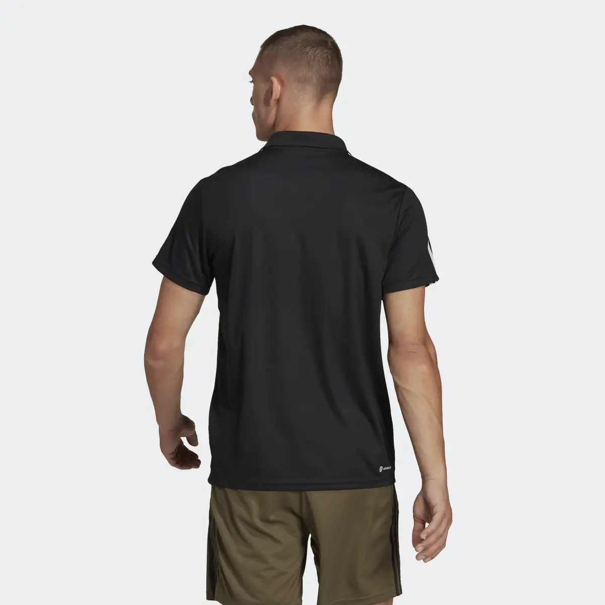 Adidas Train Essentials Piqué 3-Stripes Training Polo Shirt. 3