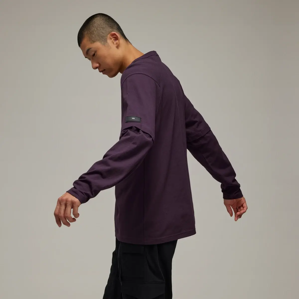 Adidas Y-3 Crepe Jersey Long Sleeve Tee. 2