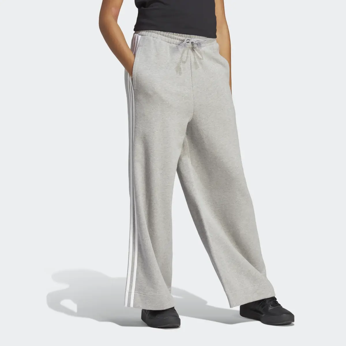 Adidas Essentials 3-Stripes French Terry Wide Pants. 3