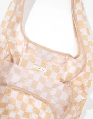 Smiley® Checkered Nylon Tote Bag