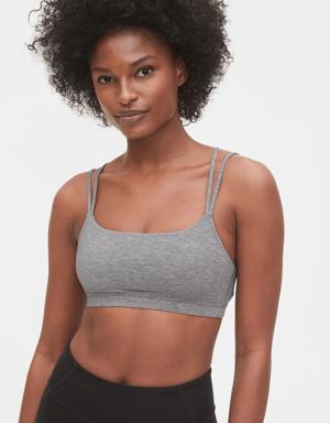 Fit Breathe Low Support Strappy Sports Bra gray