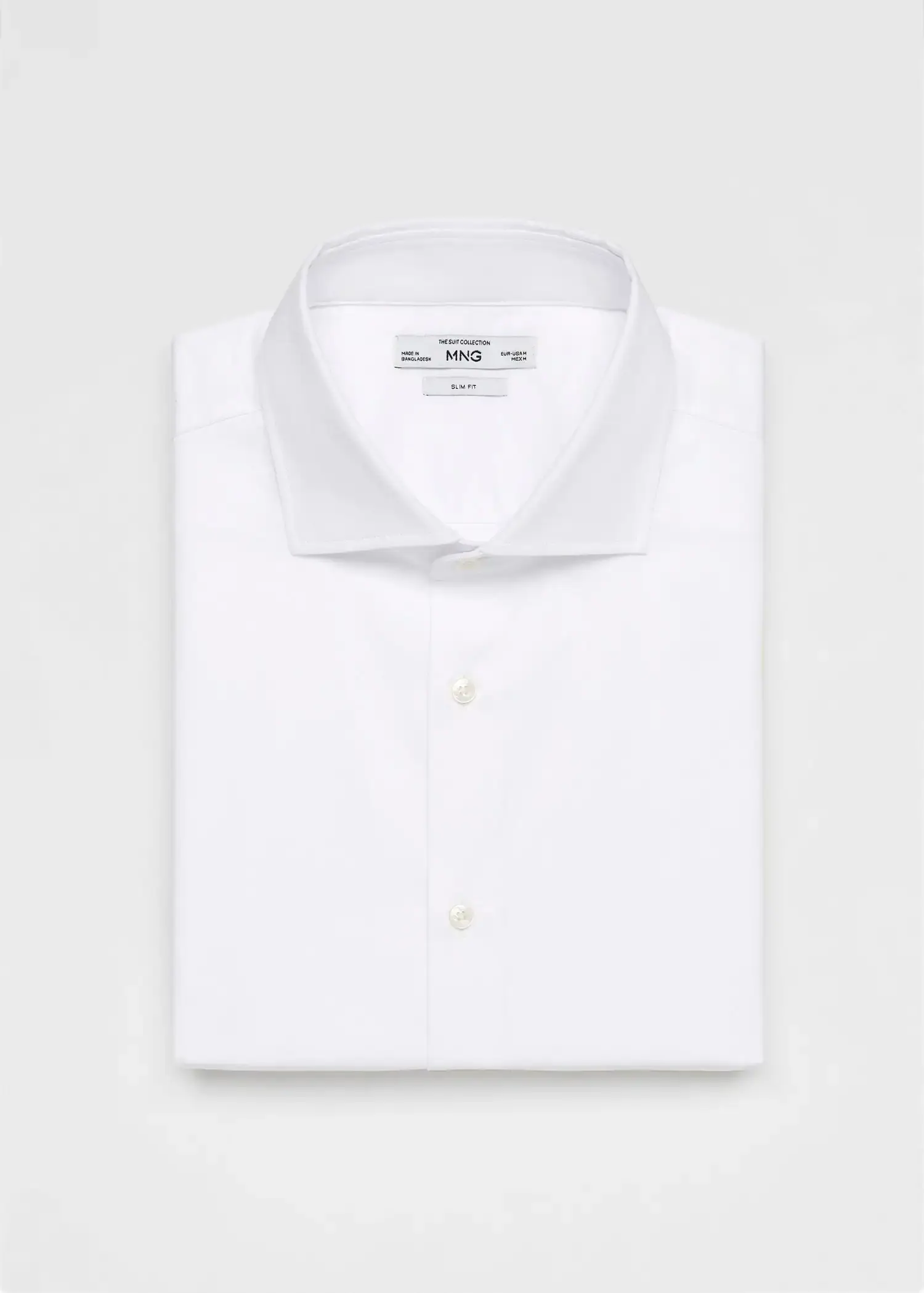 Mango Twill fabric slim-fit suit shirt with cufflinks . 1