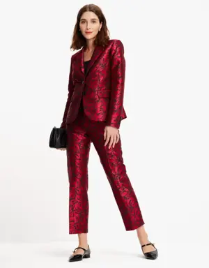 Flourish Swirl Brocade Blazer