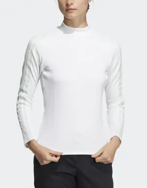 AEROREADY 3-Stripes Mock Neck Long Sleeve Shirt