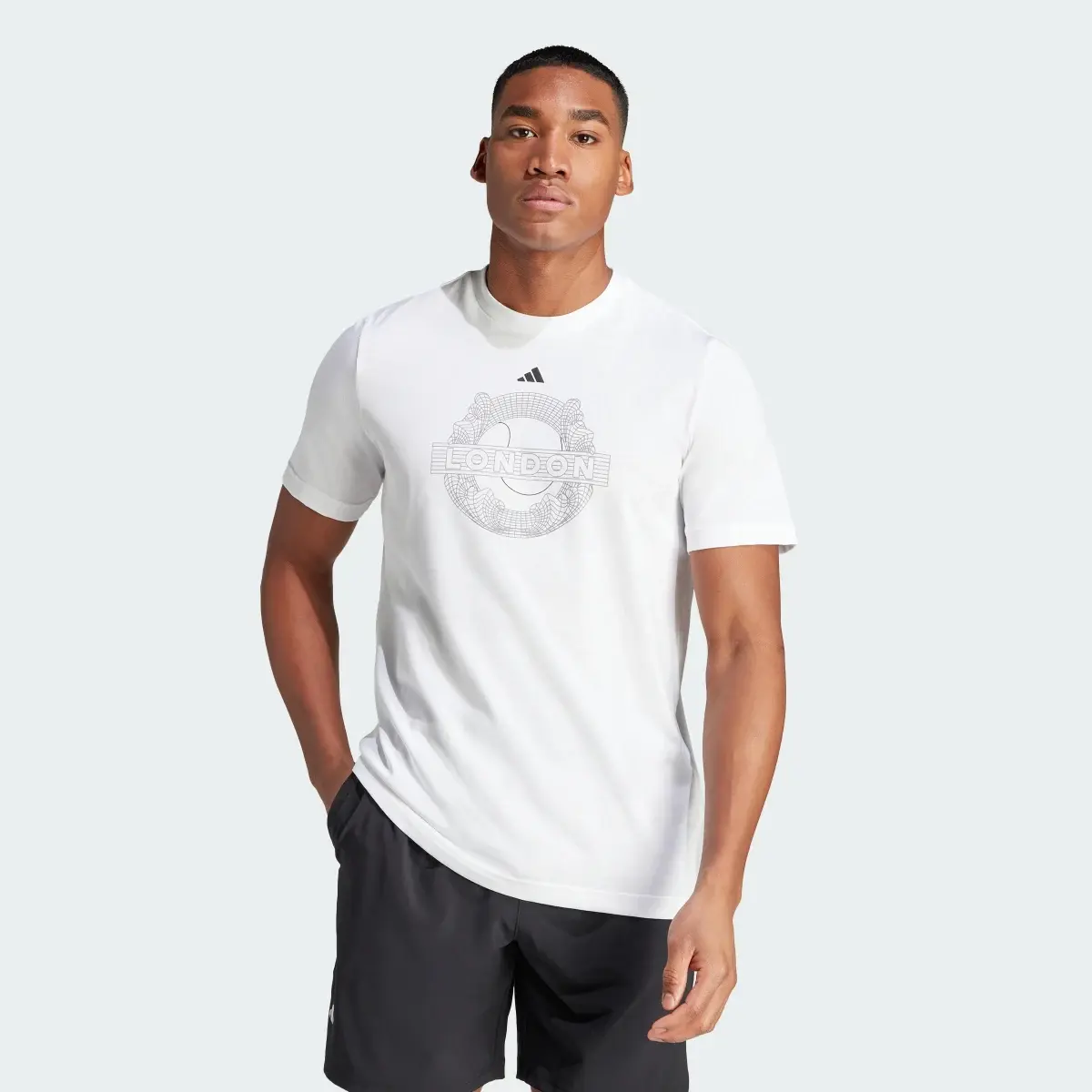 Adidas T-shirt de tennis graphique AEROREADY. 2