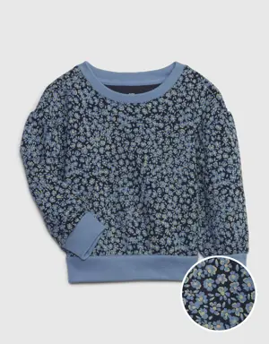 Toddler Floral Sweatshirt blue