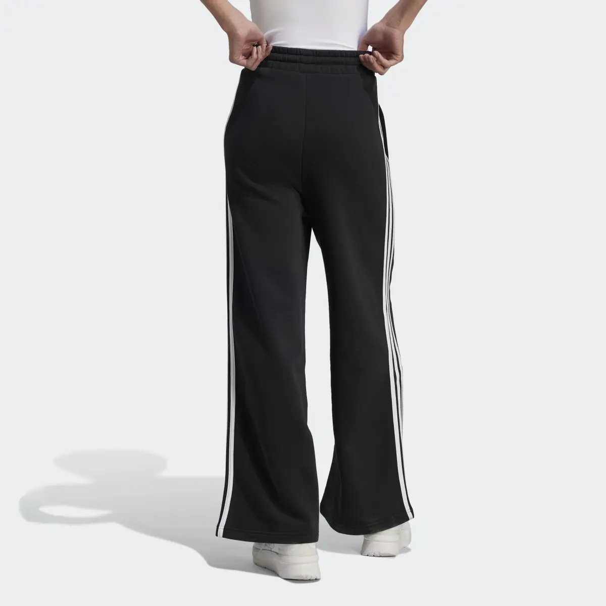 Adidas Essentials 3-Stripes French Terry Wide Pants. 2