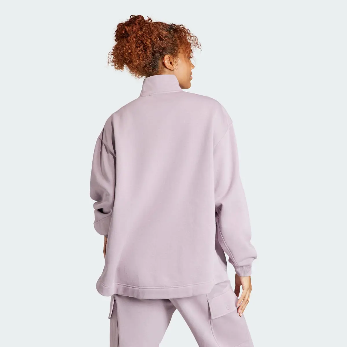 Adidas ALL SZN Fleece Quarter-Zip Sweatshirt. 3