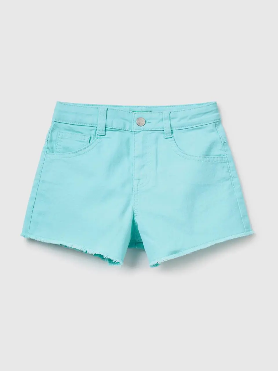 Benetton frayed high-waisted shorts. 1
