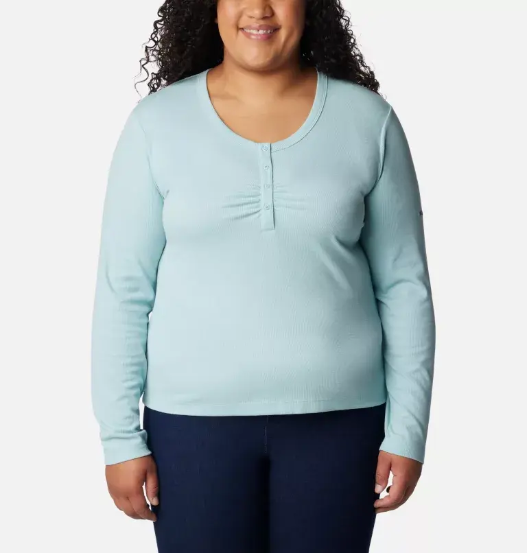 Columbia Women's Calico Basin™ Ribbed Long Sleeve Shirt - Plus Size. 1