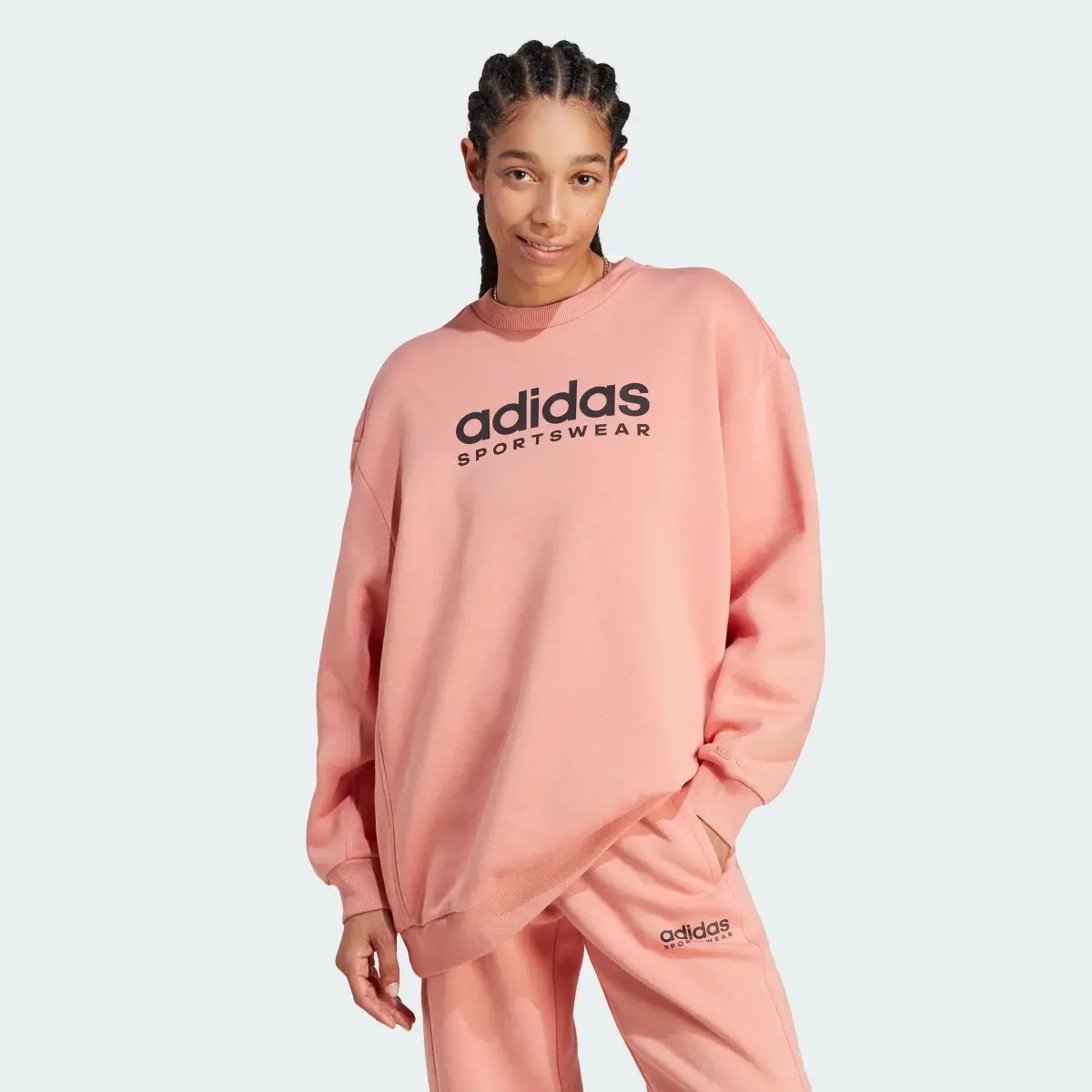 Adidas ALL SZN Fleece Graphic Sweatshirt. 2