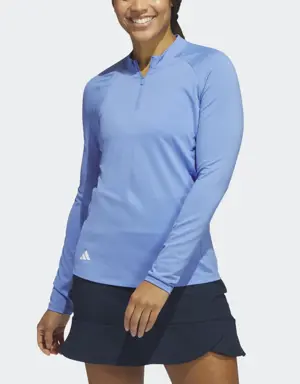 Adidas Quarter-Zip Long Sleeve Golf Polo Shirt