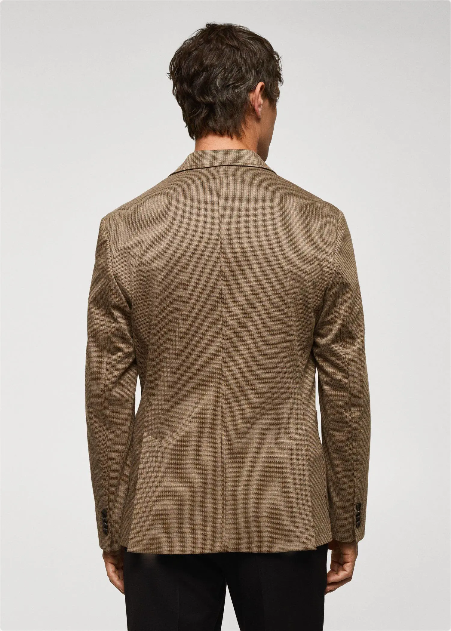 Mango Slim-fit micro-houndstooth jacket. 3