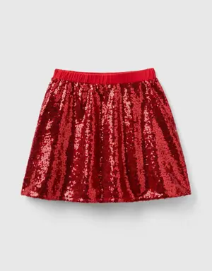 mini skirt with sequins