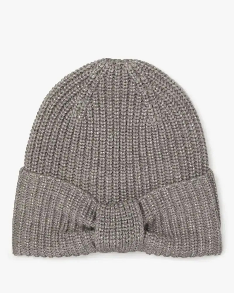 Kate Spade Metallic Bow Beanie. 2