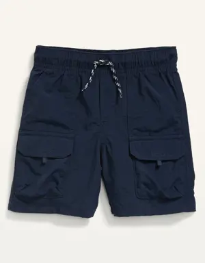 Functional-Drawstring Cargo Shorts for Toddler Boys blue
