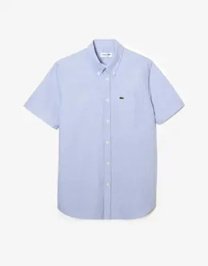 Camisa de algodão Oxford Regular fit para homem