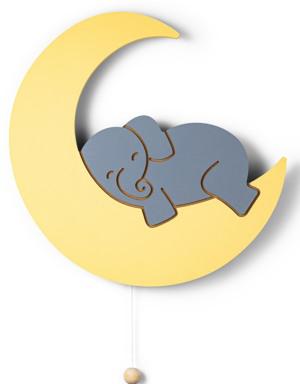 LumiDreams Wall Light Elephant on Moon multi