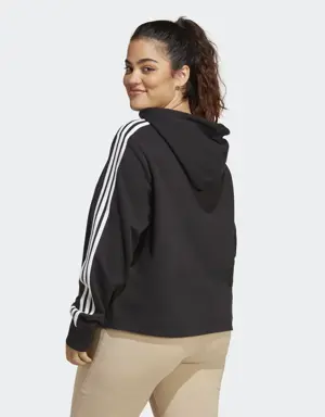 Adidas Essentials 3-Stripes French Terry Crop Hoodie (Plus Size). 3 Adidas Essentials 3-Stripes French Terry Crop Hoodie (Plus Size). 3