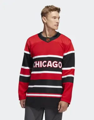 Blackhawks Authentic Reverse Retro Wordmark Jersey