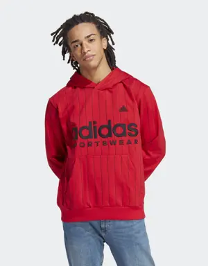 Pinstripe Fleece Hoodie