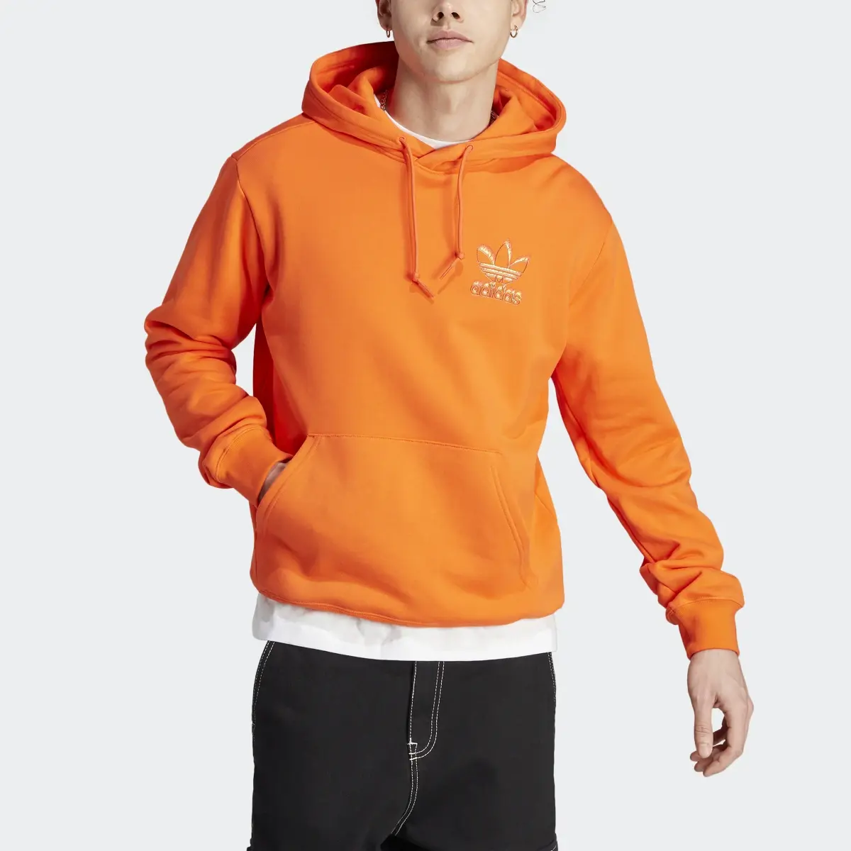 Adidas Graphics Fire Trefoil Hoodie. 1