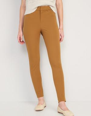 High-Waisted Pixie Skinny Pants brown