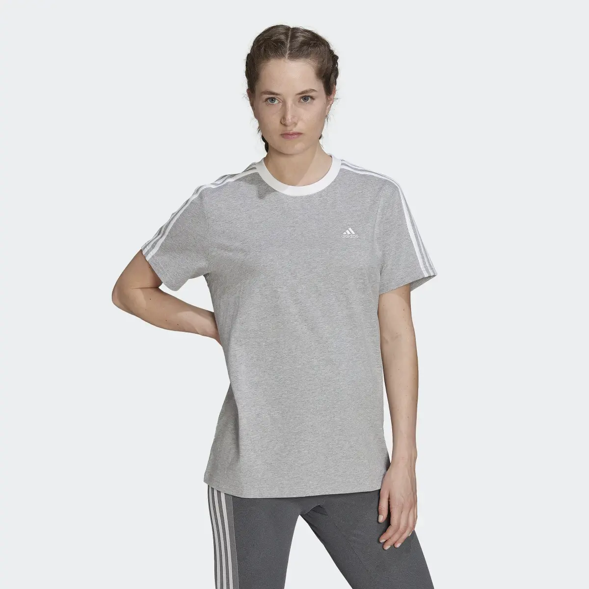 Adidas Essentials 3-Stripes T-Shirt. 2