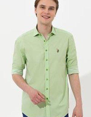 Erkek Yeşil Uzun Kollu Gömlek