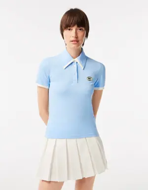 Lacoste x Sporty & Rich Contrast Collar Polo Shirt