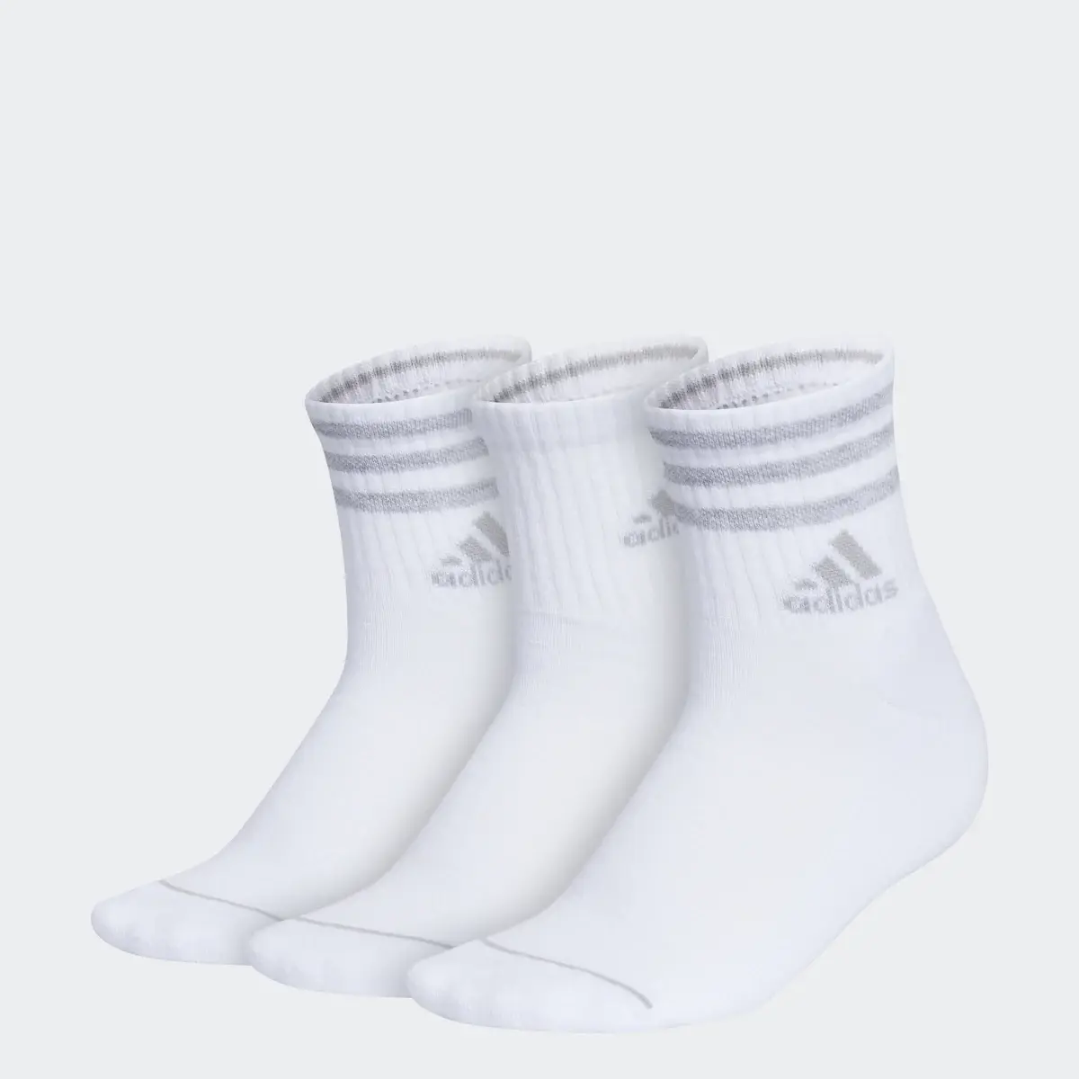 Adidas Cushioned 3-Stripes High Quarter Socks 3 Pairs. 1