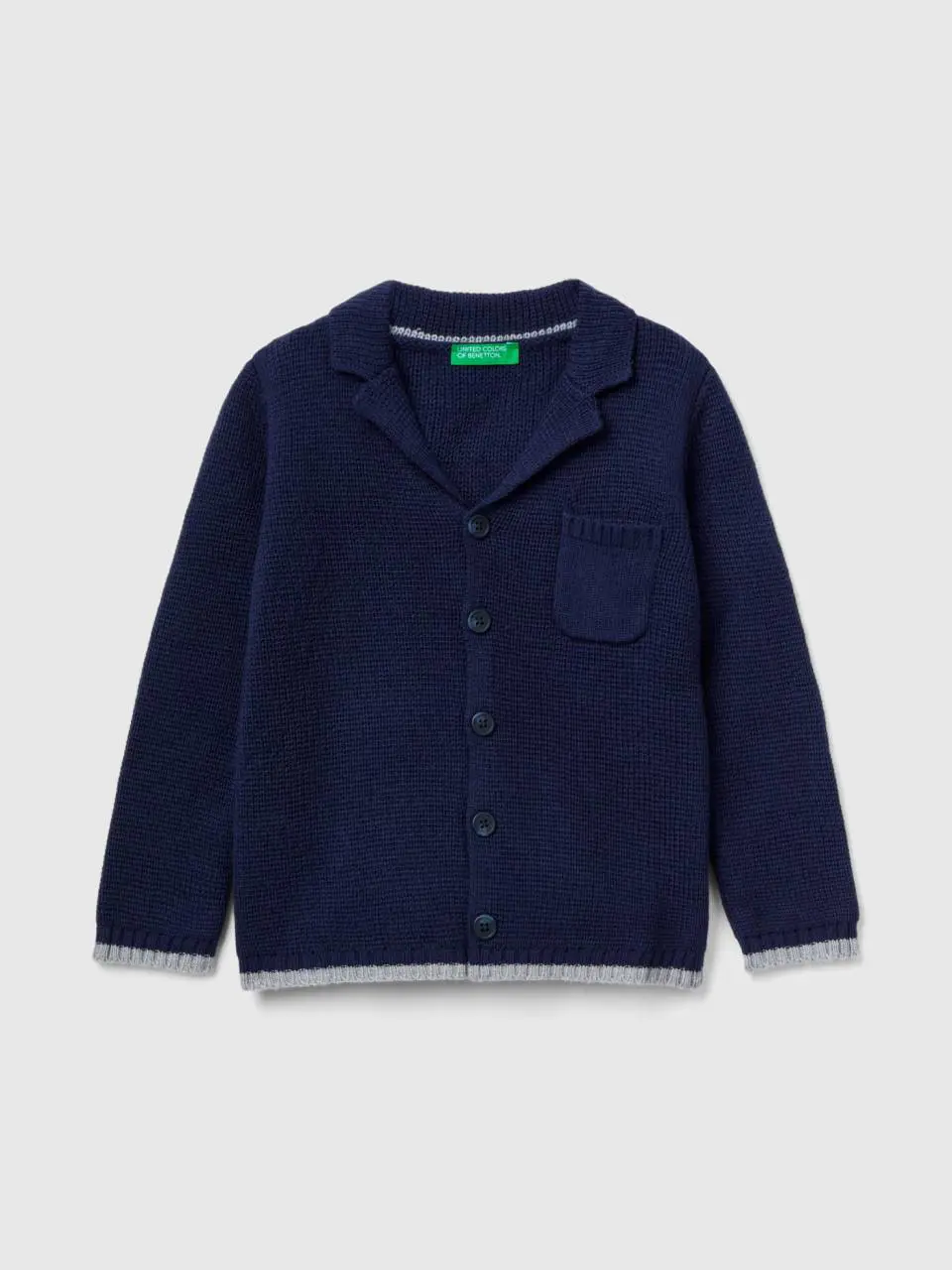 Benetton knit blazer with pocket. 1