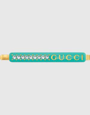 'GUCCI' hair slide with crystals