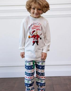 Deer & Teddy Erkek Çocuk Pijama Takım Ekru