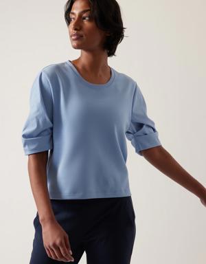 Athleta Harlow Hybrid Tee blue