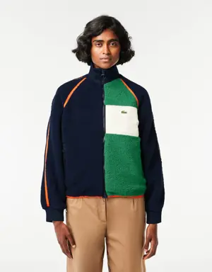 Contrast Accent Fleece Sweatshirt