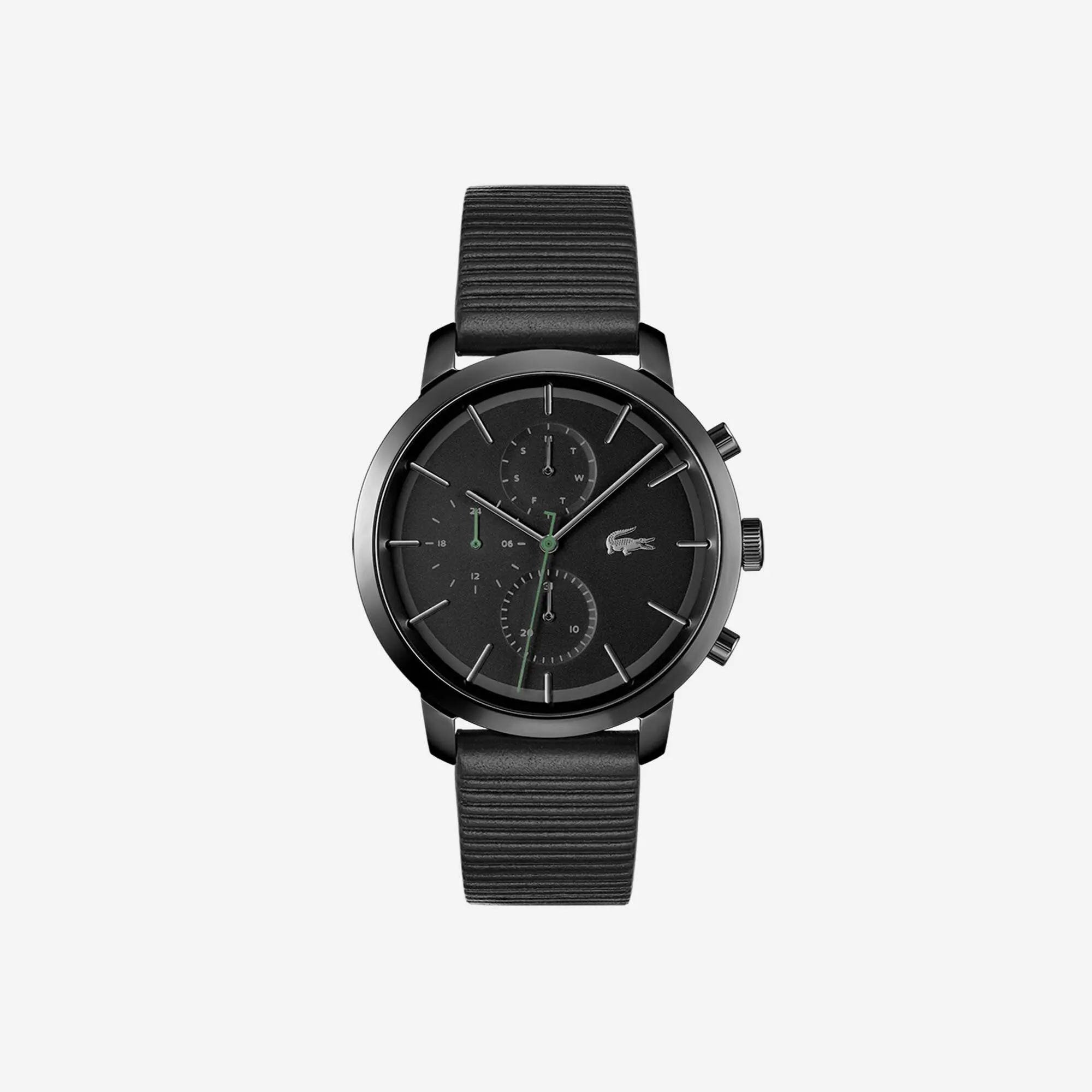 Lacoste Herren LACOSTE Replay Armbanduhr aus schwarzem Leder. 2