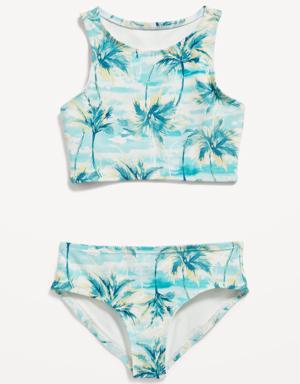 Printed Bikini Swim Set for Girls blue