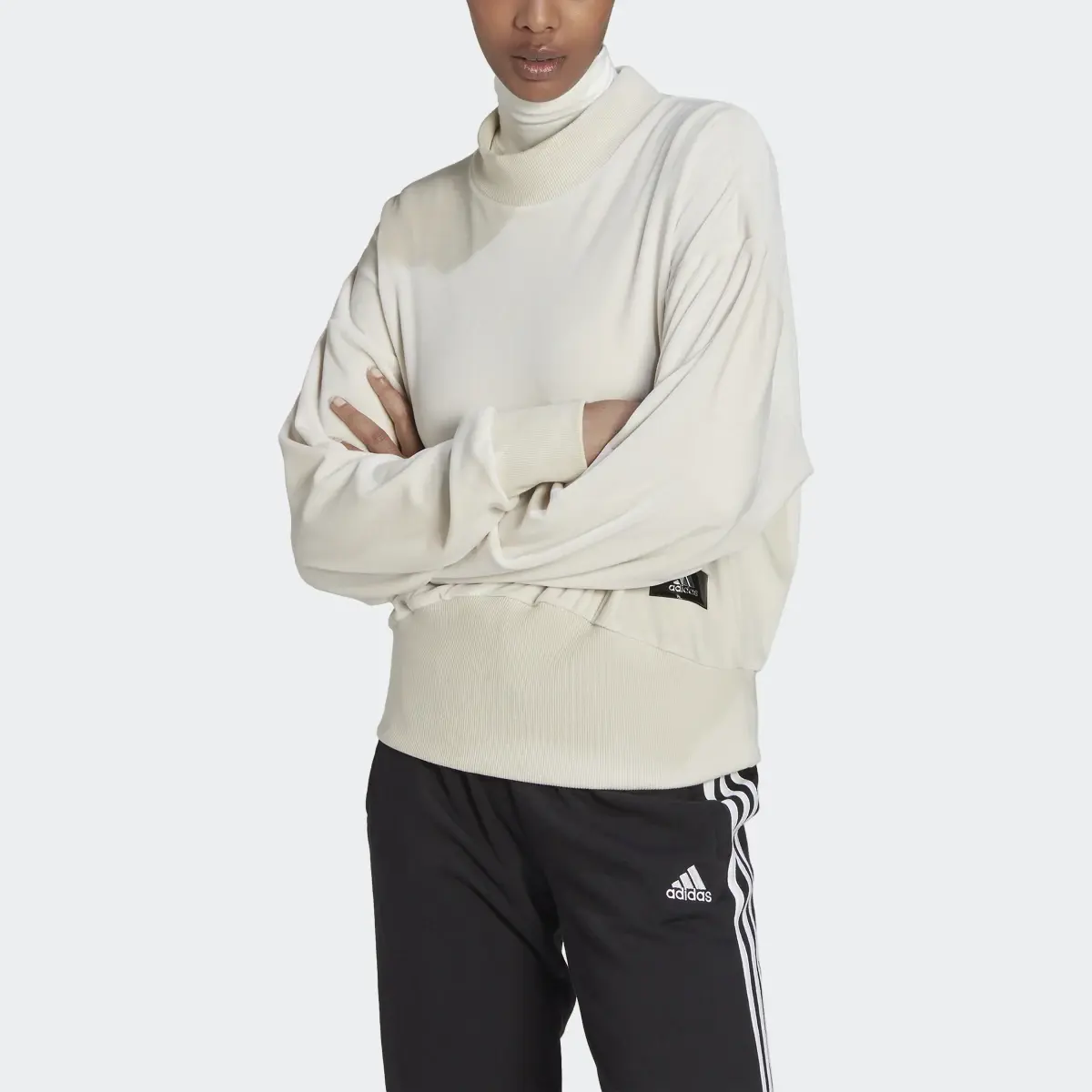 Adidas Holidayz Cozy Velour Sweatshirt. 1