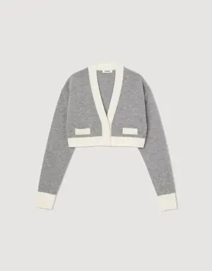 Cropped knitted cardigan Login to add to Wish list